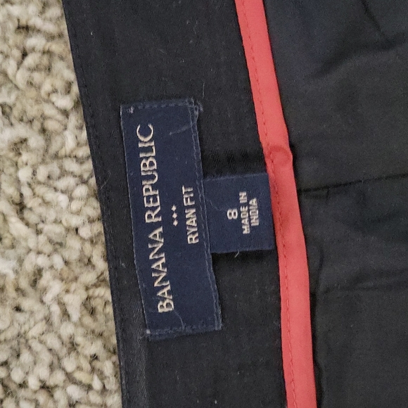 Banana Republic Ryan Fit Black Pinstriped Slacks - Picture 4 of 7